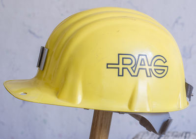 RAG Helm gelb altes RAG Logo
Gelb steht fÃ¼r Hauer.
Schuberth Helm.
