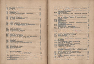 Handbuch der Grubensicherheit Teil 1 Inhaltsverzeichnis 3
Quelle: Verlag Technik Berlin 1952
