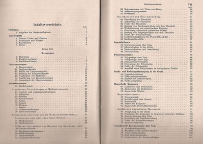 Markscheidekunde von G. Schulte und W. LÃ¶hr Zweite Auflage Inhaltsverzeichnis 1
Quelle: Springer-Verlag OHG, Berlin von 1941
