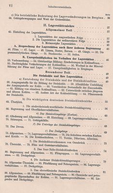 Bergbaukunde von C.H. Fritzsche Erster Band Inhaltsverzeichnis 2
Quelle: Springer Verlag OHG in Berlin von 1942
