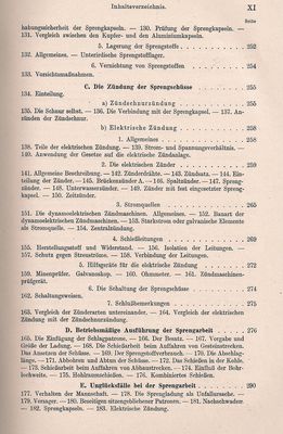 Bergbaukunde von C.H. Fritzsche Erster Band Inhaltsverzeichnis 7
Quelle: Springer Verlag OHG in Berlin von 1942
