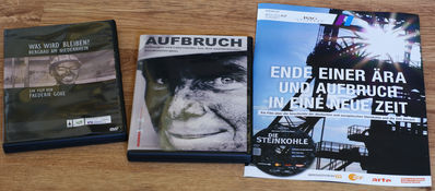 DVDs Ã¼ber den Ruhrbergbau
- Was wird bleiben? Bergbau am Niederrhein
- Aufbruch
- Die Steinkohle - Ende einer Ã„ra
