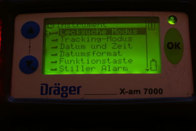 DrÃ¤ger X-AM 7000 Einstellungen 
