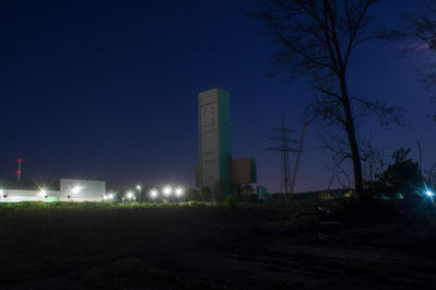 Nachtaufnahmen Rossenray Schacht 1 am 20.04.2019
Blick vom alten Parkplatz aus
