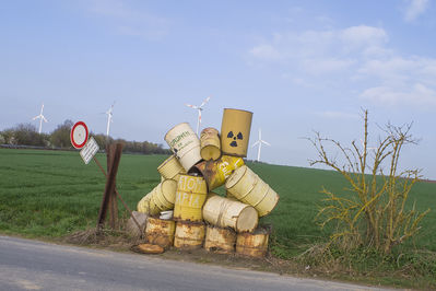 Protest vor den Toren des Schachtes
