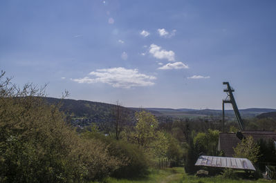 Bergwerk Salzdetfurth Schacht 1 FÃ¶rderturm in der Landschaft
