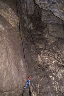 BÃ¤renhÃ¶hle am Ith bei Holzen
AuÃŸerhalb der Schutzzeiten ist die BÃ¤renhÃ¶hle am Ith bei Holzen frei zu befahren. Im Winter wird der Zugang verschlossen. Mit einem 26m Seil langt man gut hin. Insgesamt habe ich diese HÃ¶hle 2x befahren. SchÃ¶ner enger Abstieg. man landet zuerst nach ungefÃ¤hr 8m auf einem Zwischenbereich und kann dann nochmal ~ 8m weiter runter wo der gerÃ¤umige Teil der HÃ¶hle ist. 
Schlüsselwörter: Ith;BÃ¤renhÃ¶hle;Befahrung;Holzen;Petzl;Stop;Aufseilen;Seilzugang