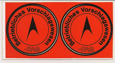 RAG Aufkleber Betriebliches Vorschlagwesen
