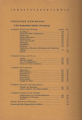 Bergbaukunde 5 Lehrbrief 2. Teil : Bergbauliches SchieÃŸen (Fortsetzung) Inhalt
Quelle: Herausgegeben im Auftrag des Ministeriums fÃ¼r HÃ¼ttenwesen und Erzbergbau der Deutschen Demokratischen Republik von der Bergakademie Freiberg
