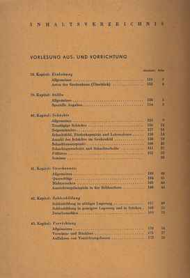 6. Lehrbrief Aus- und Vorrichtung Inhalt
Quelle: Hauptabteilung Fernstudium der Bergakademie Freiberg im Auftrag des Ministeriums fÃ¼r Schwerindustrie der Deutschen Demokratischen Republik
