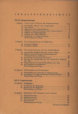 Markscheidekunde und GeodÃ¤sie 2. Lehrbrief Teil III LÃ¤ngenmessungen Inhalt Teil 1
Quelle: Hauptabteilung Fernstudium der Bergakademie Freiberg im Auftrag des Ministeriums fÃ¼r Schwerindustrie der Deutschen Demokratischen Republik
