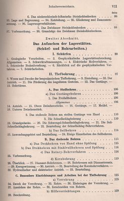 Bergbaukunde von C.H. Fritzsche Erster Band Inhaltsverzeichnis 3
Quelle: Springer Verlag OHG in Berlin von 1942
