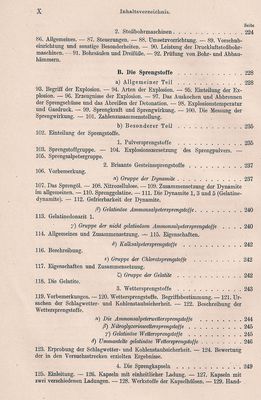 Bergbaukunde von C.H. Fritzsche Erster Band Inhaltsverzeichnis 6
Quelle: Springer Verlag OHG in Berlin von 1942
