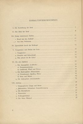 Der Erzbergmann Heft 1 Die Erdkugel Inhaltsverzeichnis
