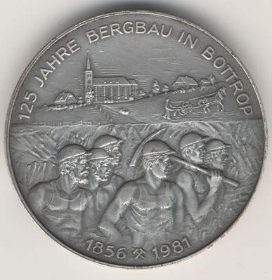 125 Jahre Bergbau in Bottrop Verbundbergwerk Prosper-Haniel Medaille
