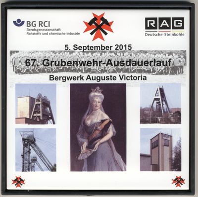 Bergwerk Auguste Victoria 67 Grubenwehrausdauerlauf 5 September 2015 
Bergwerk Auguste Victoria 67 Grubenwehrausdauerlauf 5 September 2015 
