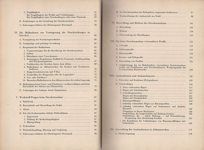 Streckenausbau in Stahl Inhaltsverzeichnis 2
Quelle: Verlag GlÃ¼ckauf Essen, 1959
