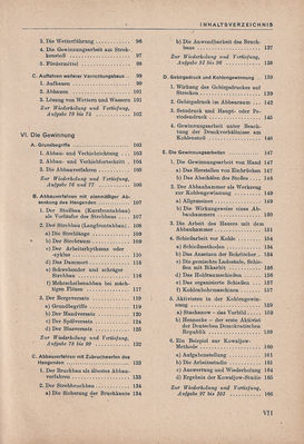 Fachkunde fÃ¼r den Steinkohlenbergbau Teil 1 Inhaltsverzeichnis 3
Volk und Wissen Volkseigener Verlag Berlin 1953
