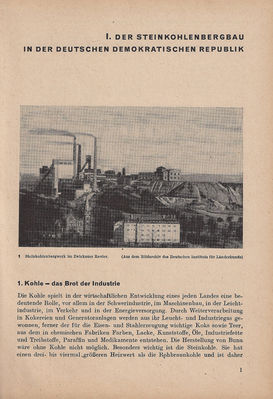 Fachkunde fÃ¼r den Steinkohlenbergbau Teil 1 Aus dem Inhalt 1
Volk und Wissen Volkseigener Verlag Berlin 1953
