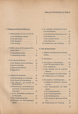 Fachkunde fÃ¼r den Steinkohlenbergbau Teil 2 Inhaltsverzeichnis 1
Volk und Wissen Volkseigener Verlag Berlin 1953
